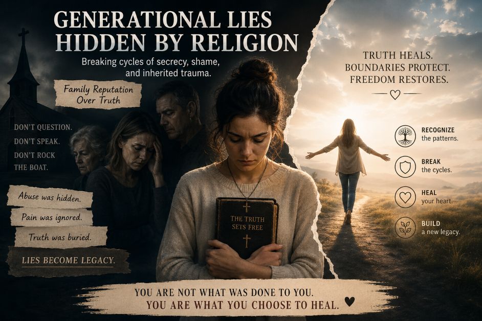 generational lies hidden by religion family trauma healing Generational lies hidden by religion, family secrets, inherited trauma, religious shame, and healing from intergenerational emotional wounds