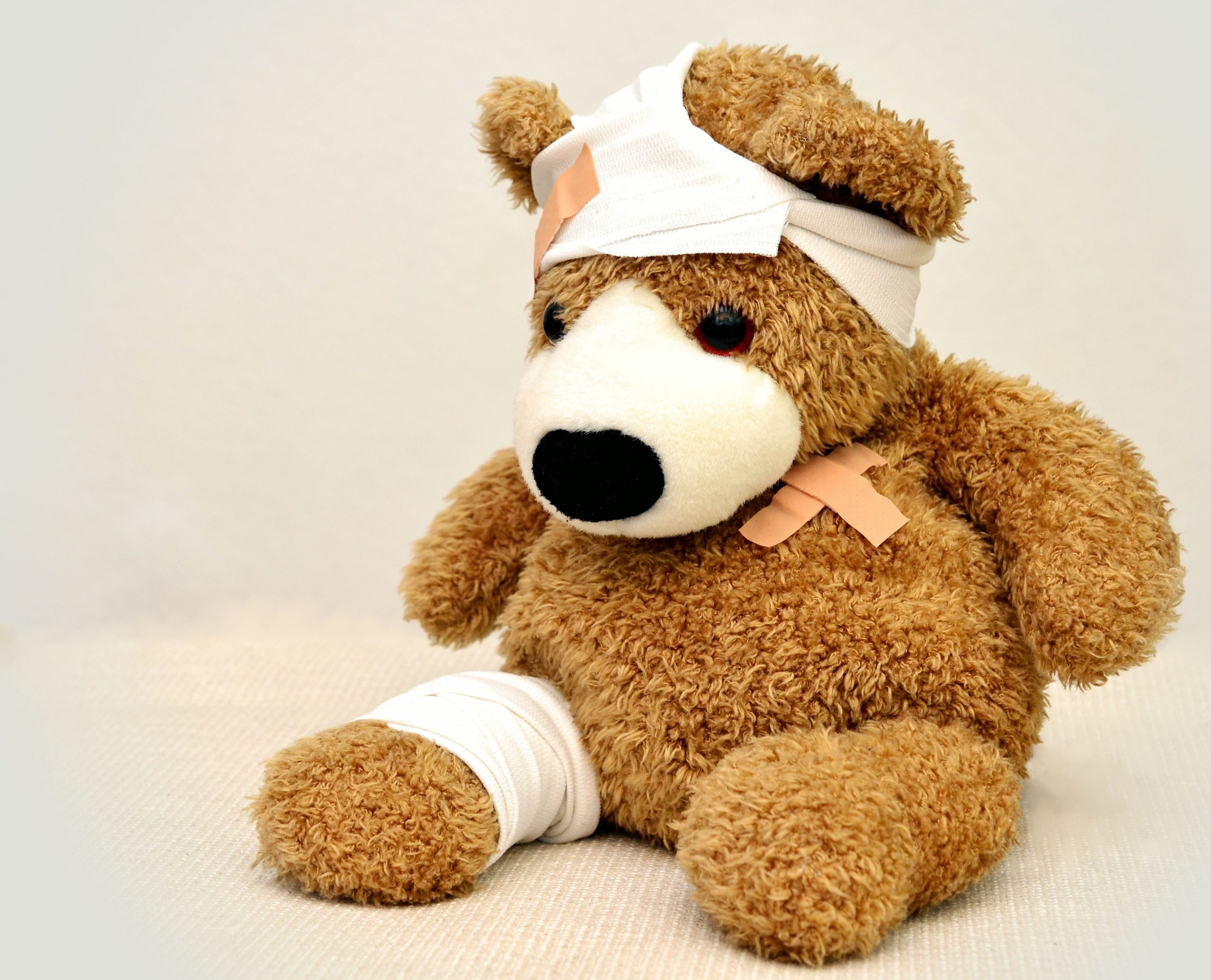 A bear covered with bandages | Image Source: Pexels A bear covered with bandages